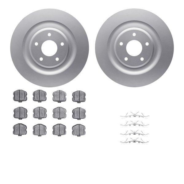 Dynamic Friction Co 4512-47078, Geospec Rotors with 5000 Advanced Brake Pads includes Hardware, Silver 4512-47078